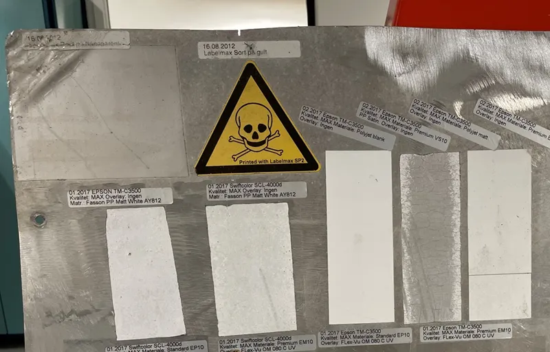 Forskjellen på LabelMax og andre fargeskrivere labelmax alu plate